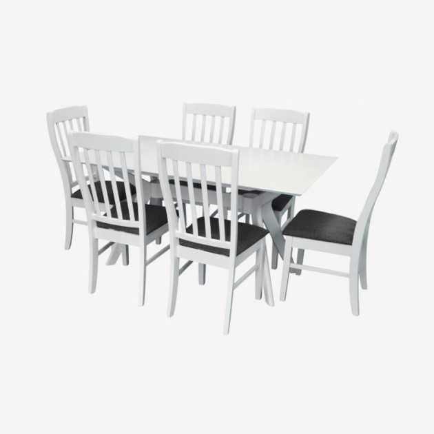 Raffles Rectangular White + 6 Wenyi White/NV-10WP Grey