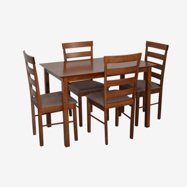 GLORIA Burnish oak + 4 GLORIA  Burnish oak/Ekea12 Dark Brown