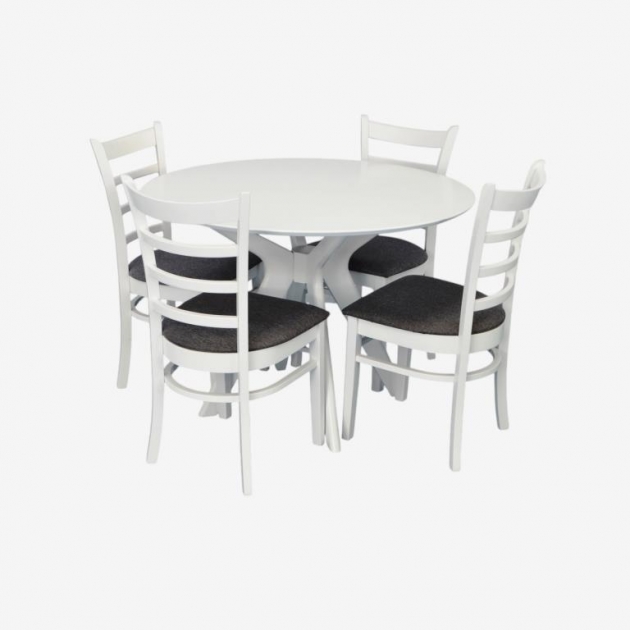 Raffles Round White + 4 COCO White/NV-10WP Grey